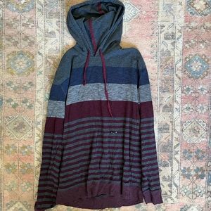 Men’s Lightweight Striped Hooded Pullover